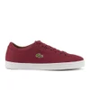 Lacoste Men's Straightset Canvas Trainers - Dark Red - Image 1