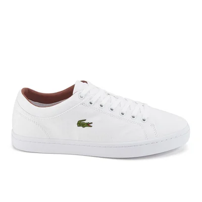 Lacoste Men's Straightset Canvas Trainers - White
