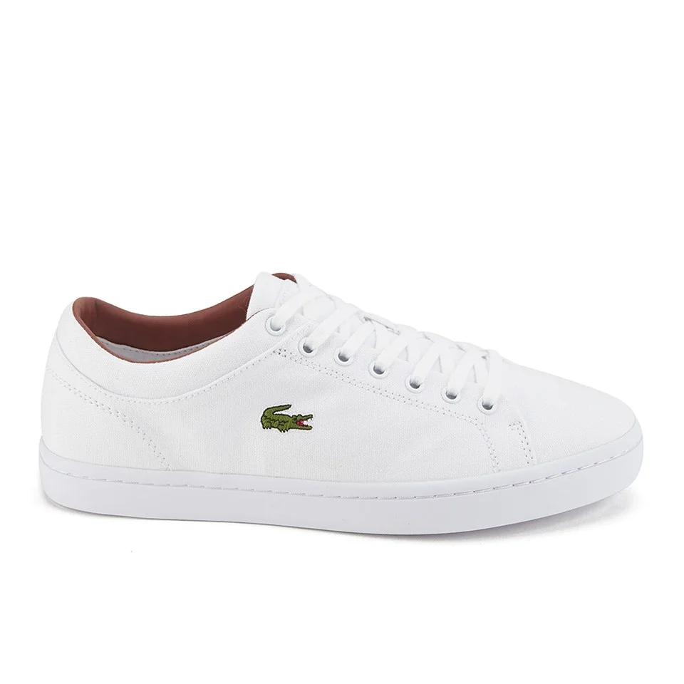 Lacoste Men's Straightset Canvas Trainers - White Image 1