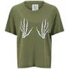 Zoe Karssen Women's Skeleton Hands T-Shirt - Green - Image 1