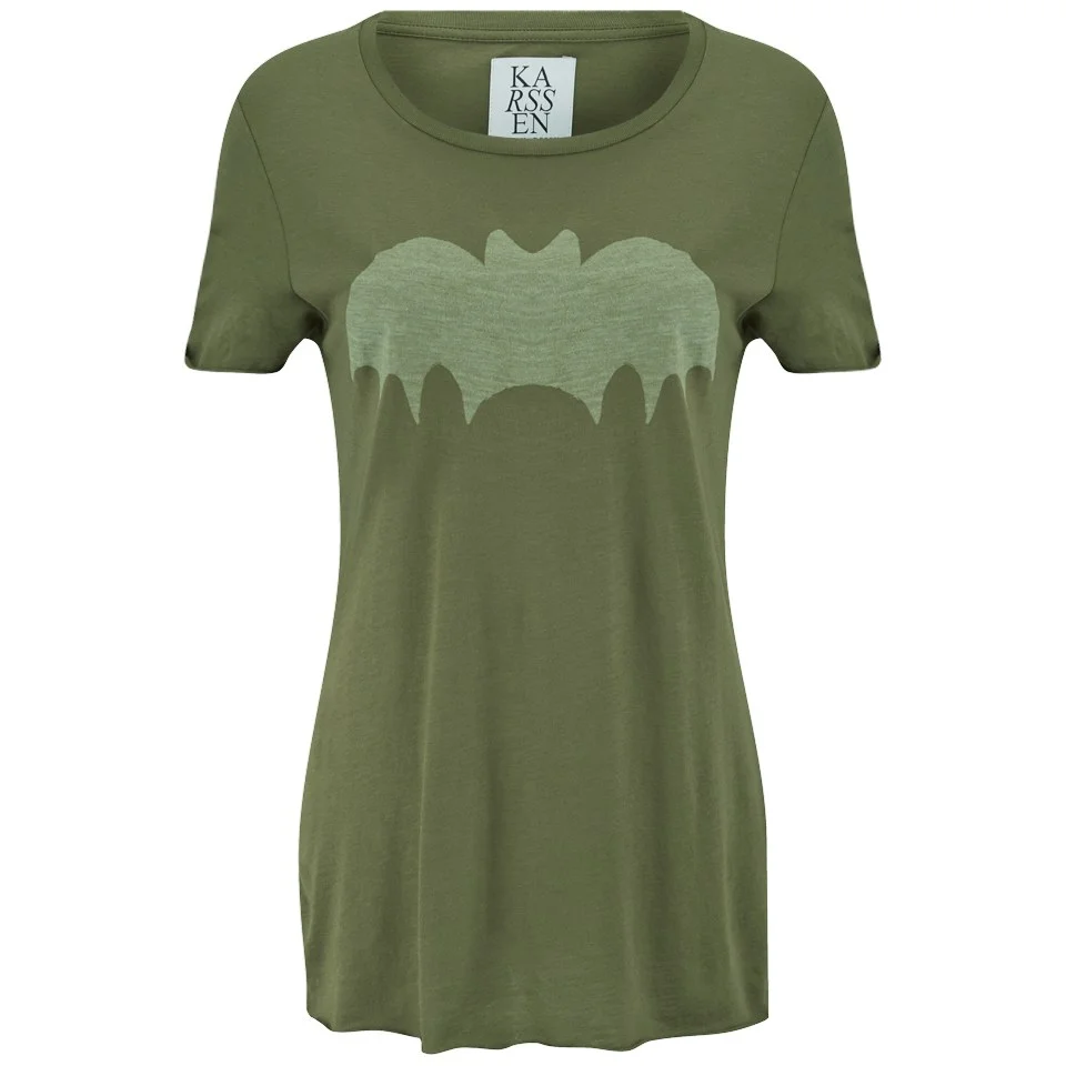 Zoe Karssen Women's Bat T-Shirt - Green Image 1