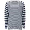 Zoe Karssen Women's Linen Stripe T-Shirt - White - Image 1