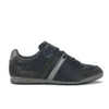 BOSS Green Men's Aki Leather/Suede Trainers - Navy - Image 1