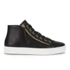 HUGO Women's Nycolette-L Leather Hi-Top Trainers - Black - Image 1