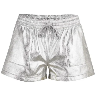 Norma Kamali Women's Boyfriend Shorts - Silver Foil