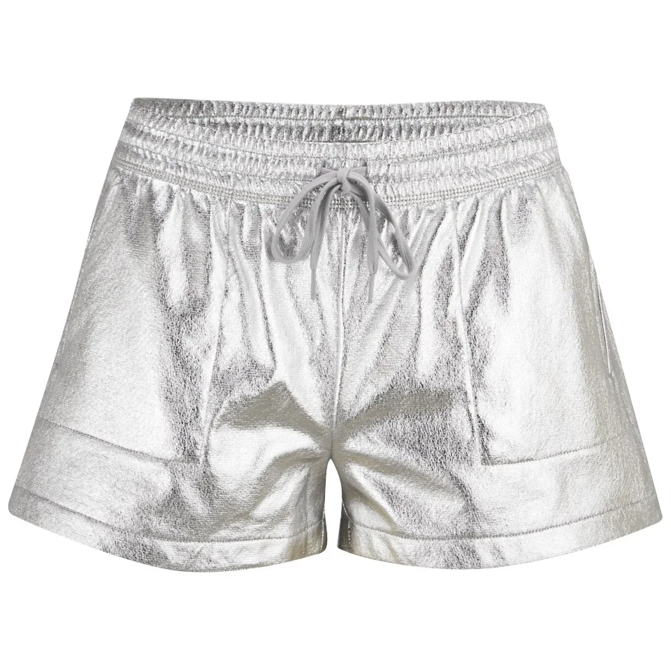 Norma Kamali Women's Boyfriend Shorts - Silver Foil Image 1