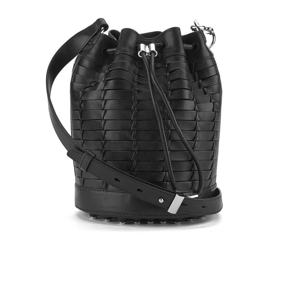 Alexander Wang Women's Alpha Soft Bucket Soft Woven Leather Bag - Black Image 1