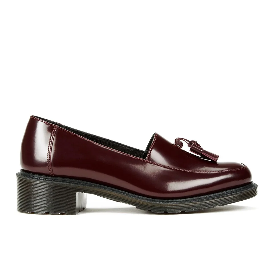 Dr. Martens Women's Adelaide Favilla Polished Smooth Leather Tassel Slip On Shoes - Oxblood Image 1
