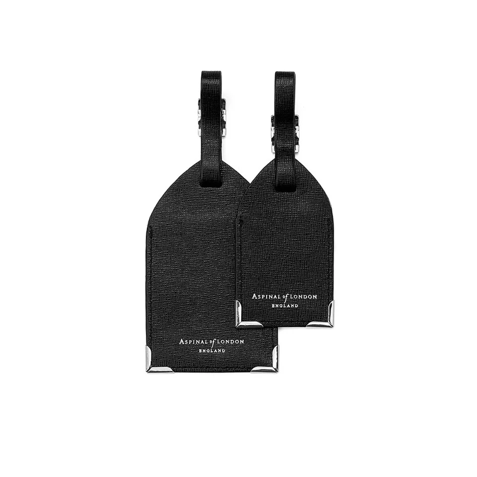 Aspinal of London Luggage Tags - Black Image 1
