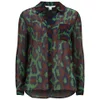 Diane von Furstenberg Women's Lorelei Two Shirt - Leopard Medium Green - Image 1