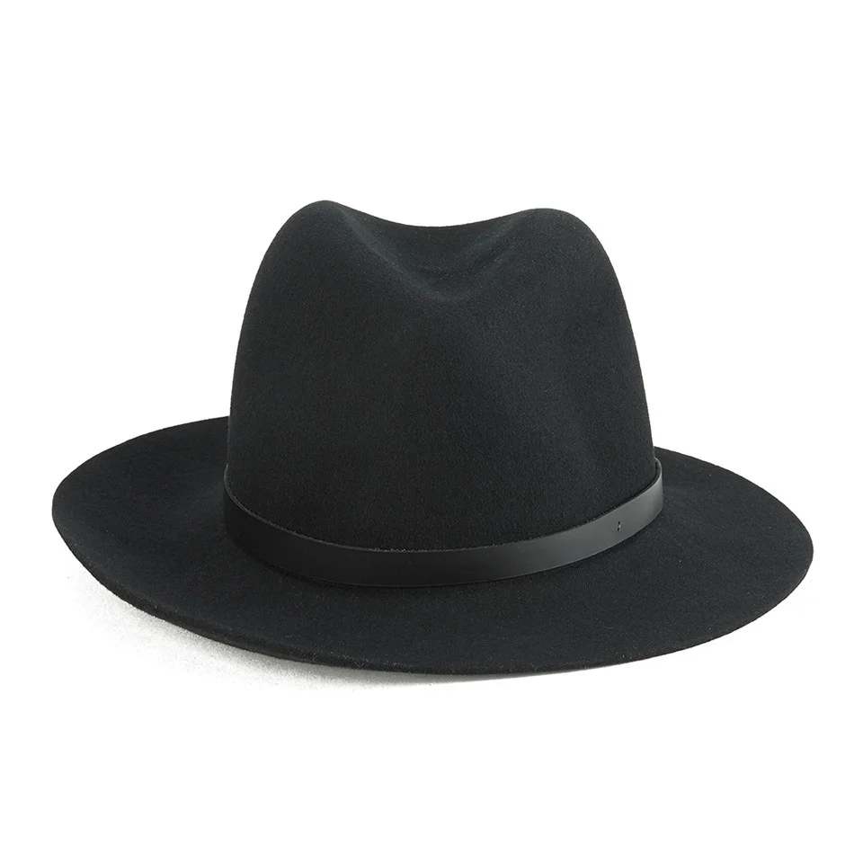 rag & bone Women's Floppy Brim Fedora Hat - Black Image 1
