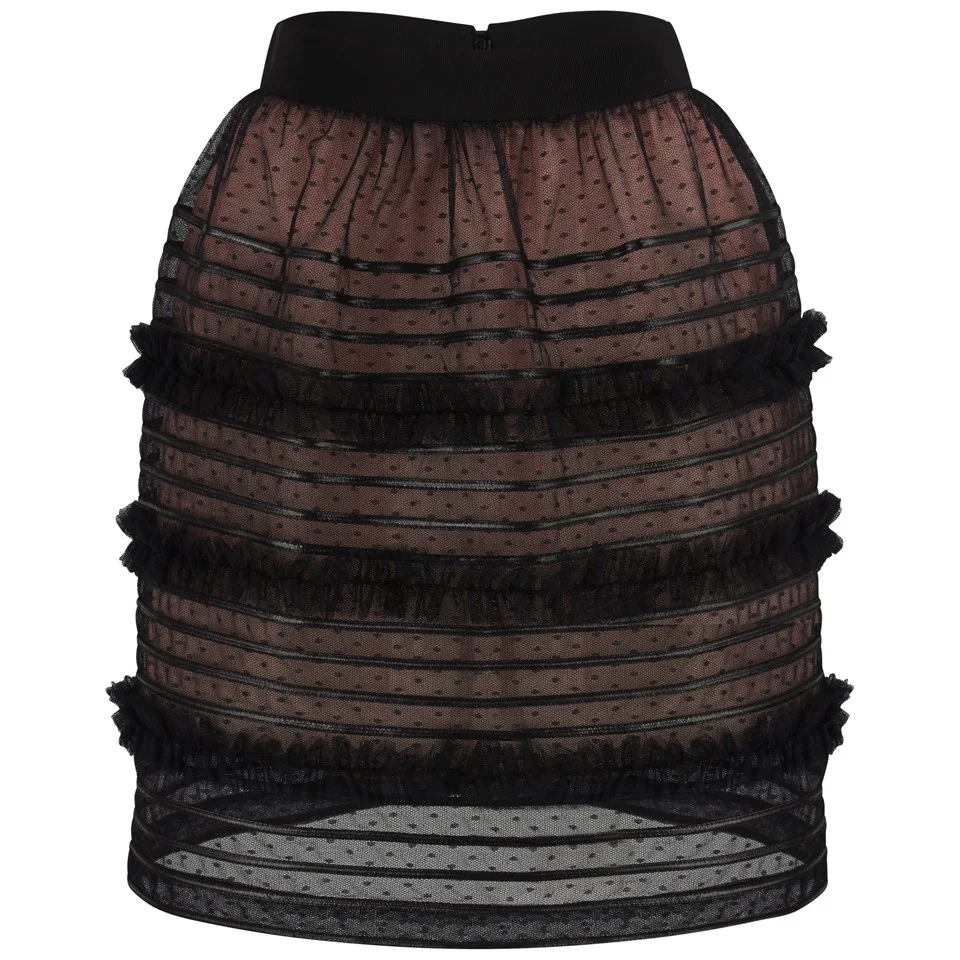 REDValentino Women's Lace Skirt - Black Image 1
