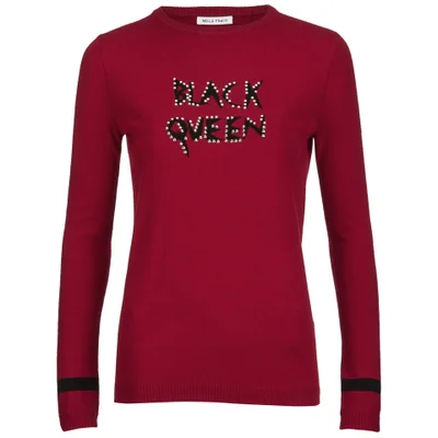 Bella Freud Women's Black Queen Jumper - Red