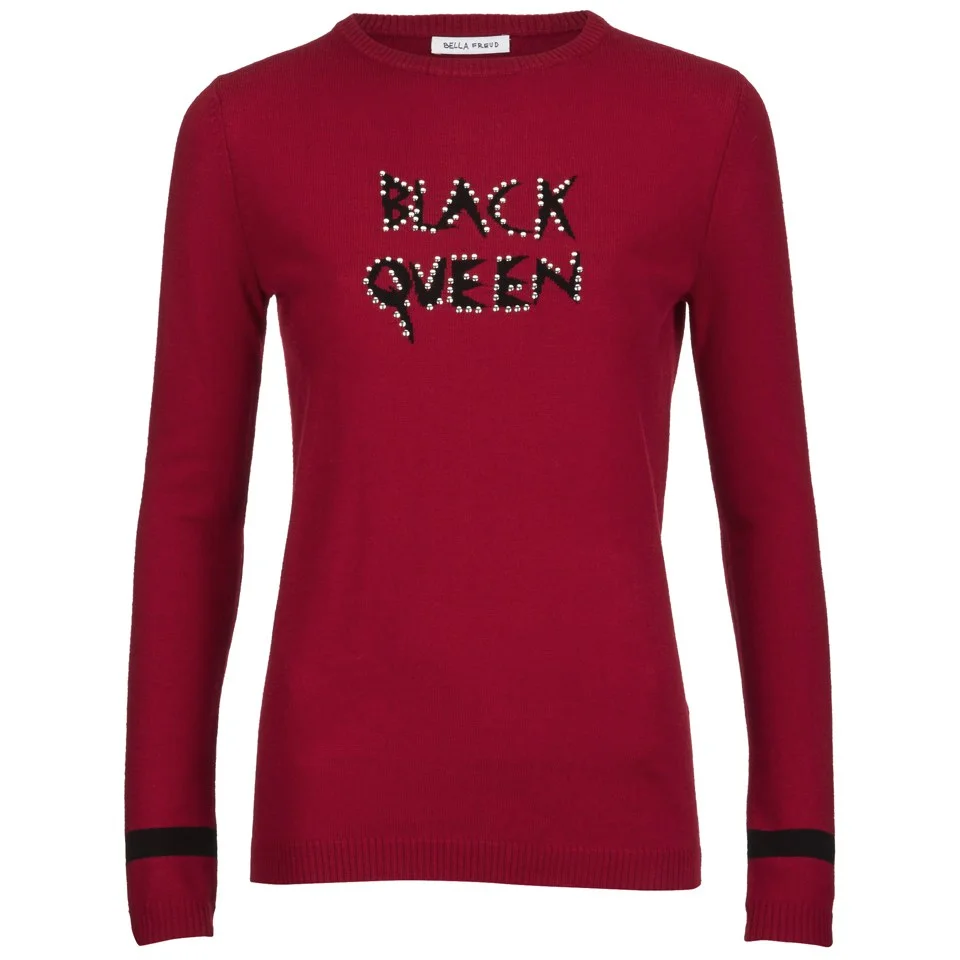 Bella Freud Women's Black Queen Jumper - Red Image 1