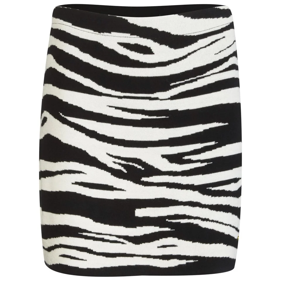 Bella Freud Women's Zebra Skirt - Black Image 1