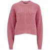 Designers Remix Women's Vato Round Cropped Sweatshirt with Rounded Sleeve - Bubble Gum - Image 1