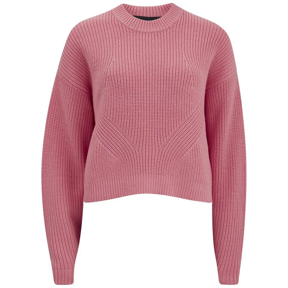 Designers Remix Women's Vato Round Cropped Sweatshirt with Rounded Sleeve - Bubble Gum Image 1