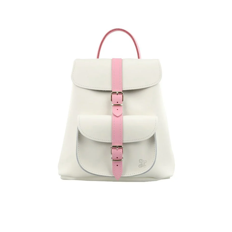Grafea Women's Ava Baby Backpack - White/Pink Image 1