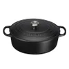 Le Creuset Signature Cast Iron Oval Casserole Dish - 27cm - Satin Black - Image 1