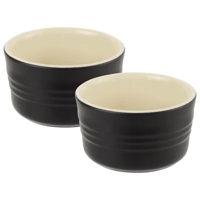 Le Creuset Stoneware Set of 2 Ramekins - Satin Black