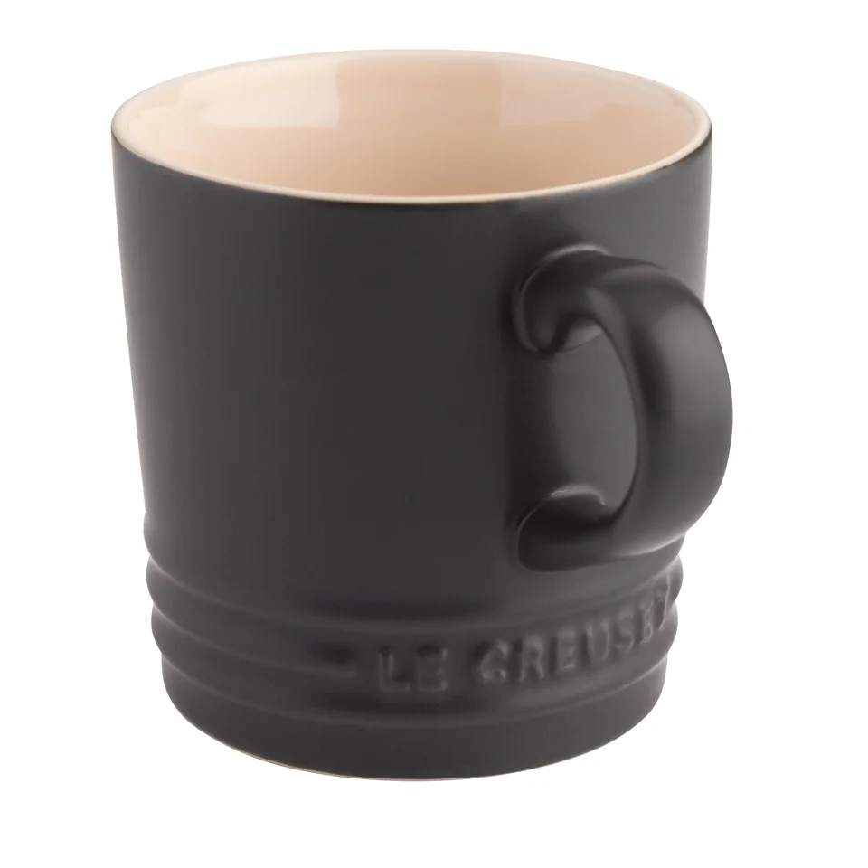 Le Creuset Stoneware Cappuccino Mug - 200ml - Satin Black Image 1