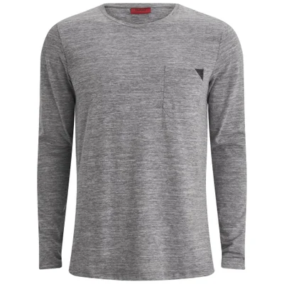 HUGO Men's Dhom Long Sleeve T-Shirt - Grey Marl