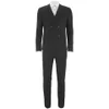HUGO Men's Super-Slim Fit Double-Breasted Charcoal-Check Suit - Charcoal - Image 1