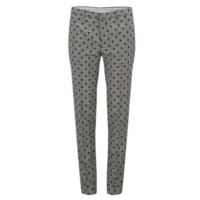 Each X Other Women's Pince of Wales with Polka Dots Print Pants - Black/White