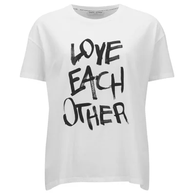 Each X Other Women's Printed Love Each Other Classic T-Shirt - White