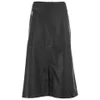 Gestuz Women's Zola Leather Midi Skirt with Front Slit and Zip Detail - Black Leather - Image 1