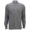 YMC Men's Heavy Cotton Long Sleeve Shirt - Navy/Cream - Image 1
