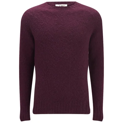 YMC Men's Geelong Brushed Wool Knitted Jumper - Exclusive to Coggles - Bordeaux