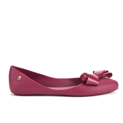 Melissa Women's Trippy 14 Pointed Bow Ballet Flats - Maroon