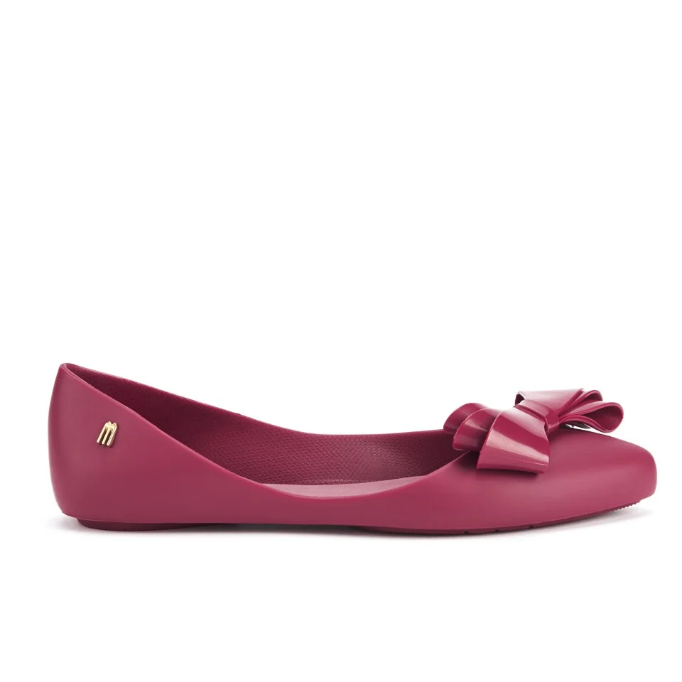 Melissa Women's Trippy 14 Pointed Bow Ballet Flats - Maroon Image 1