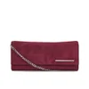 HUGO Women's Peonee Suede Clutch Bag - Medium Red - Image 1
