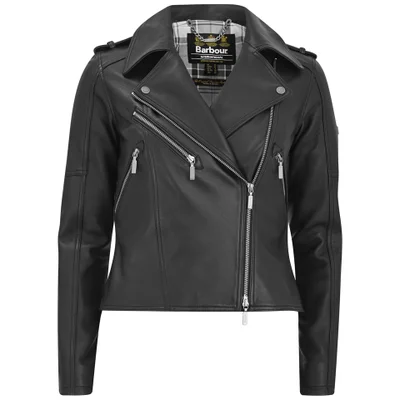 Barbour International Women's Mica Leather Jacket - Black