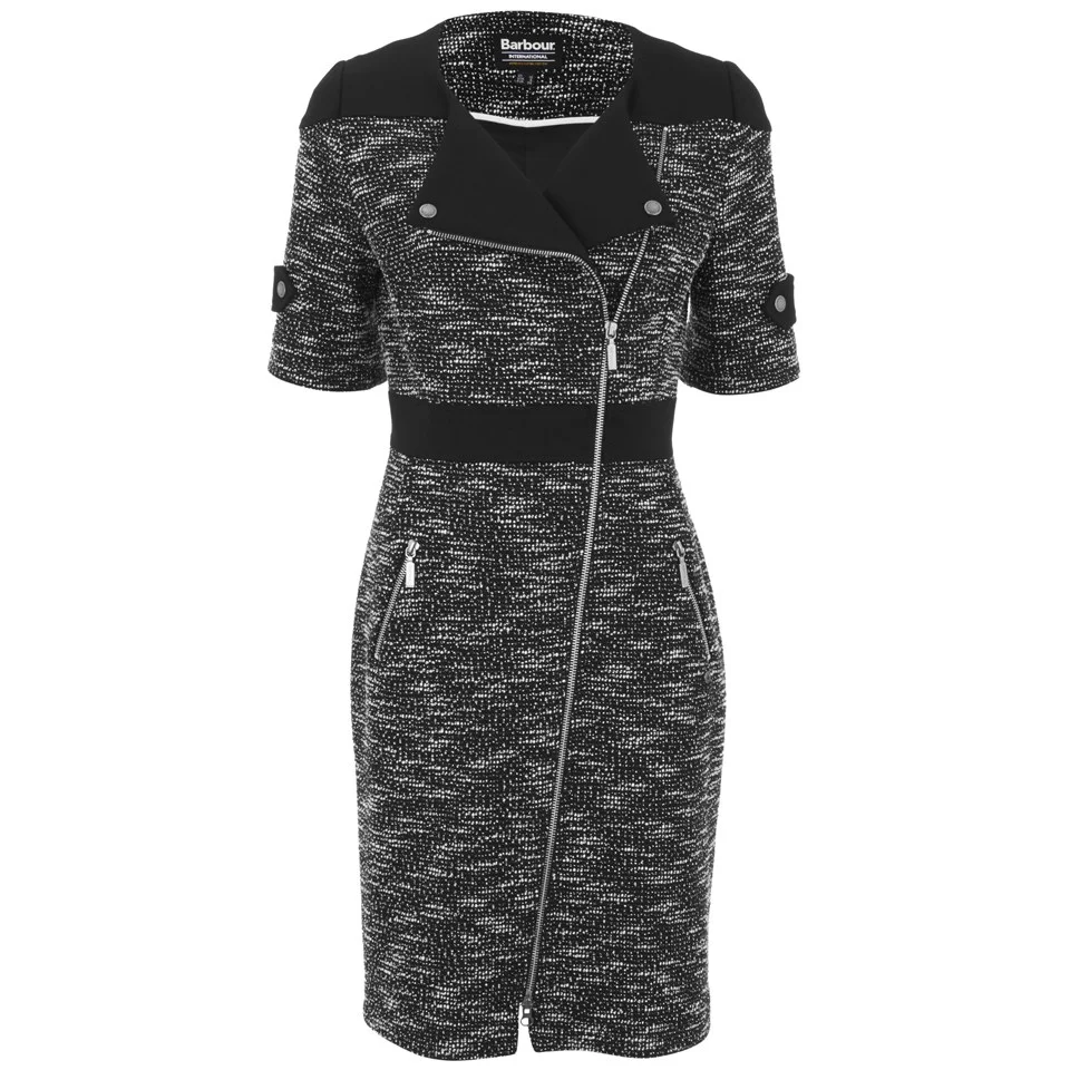 Barbour International Women's Thruxton Zip Dress - Black/White Image 1