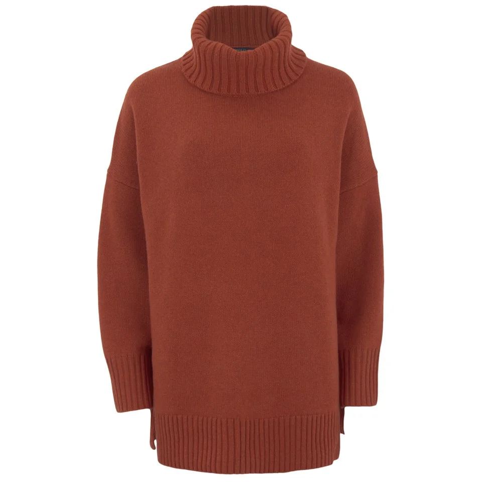 Polo Ralph Lauren Women's Flora Sweatshirt - Orange/Red Image 1