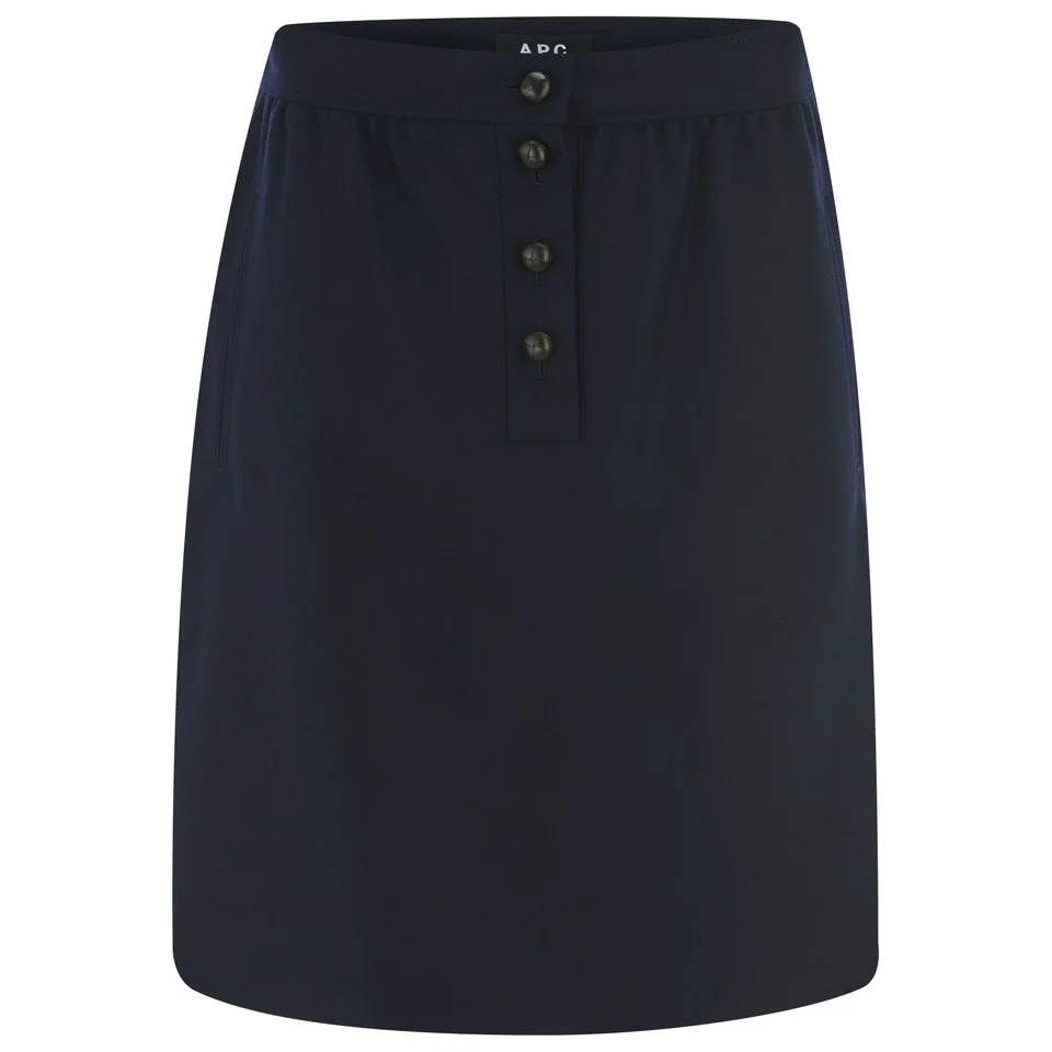 A.P.C. Women's Jupe Marie Mini Skirt - Dark Navy Image 1