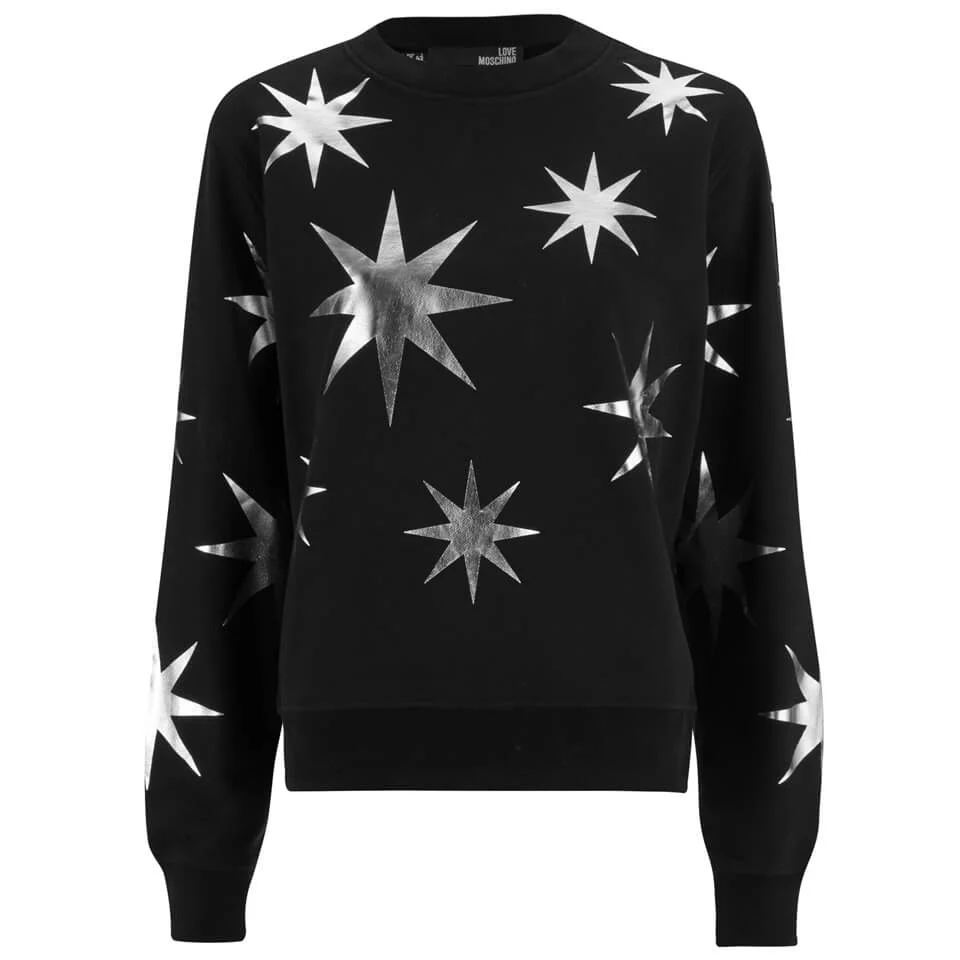 Love Moschino Women's Star Sweatshirt - Black Image 1