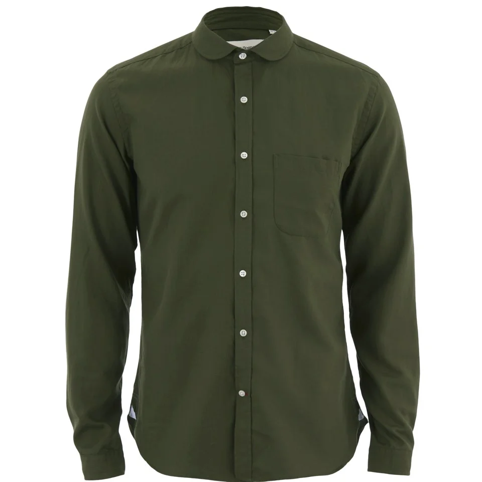 Oliver Spencer Men's Eton Collar Long Sleeve Shirt - Astley Green Image 1