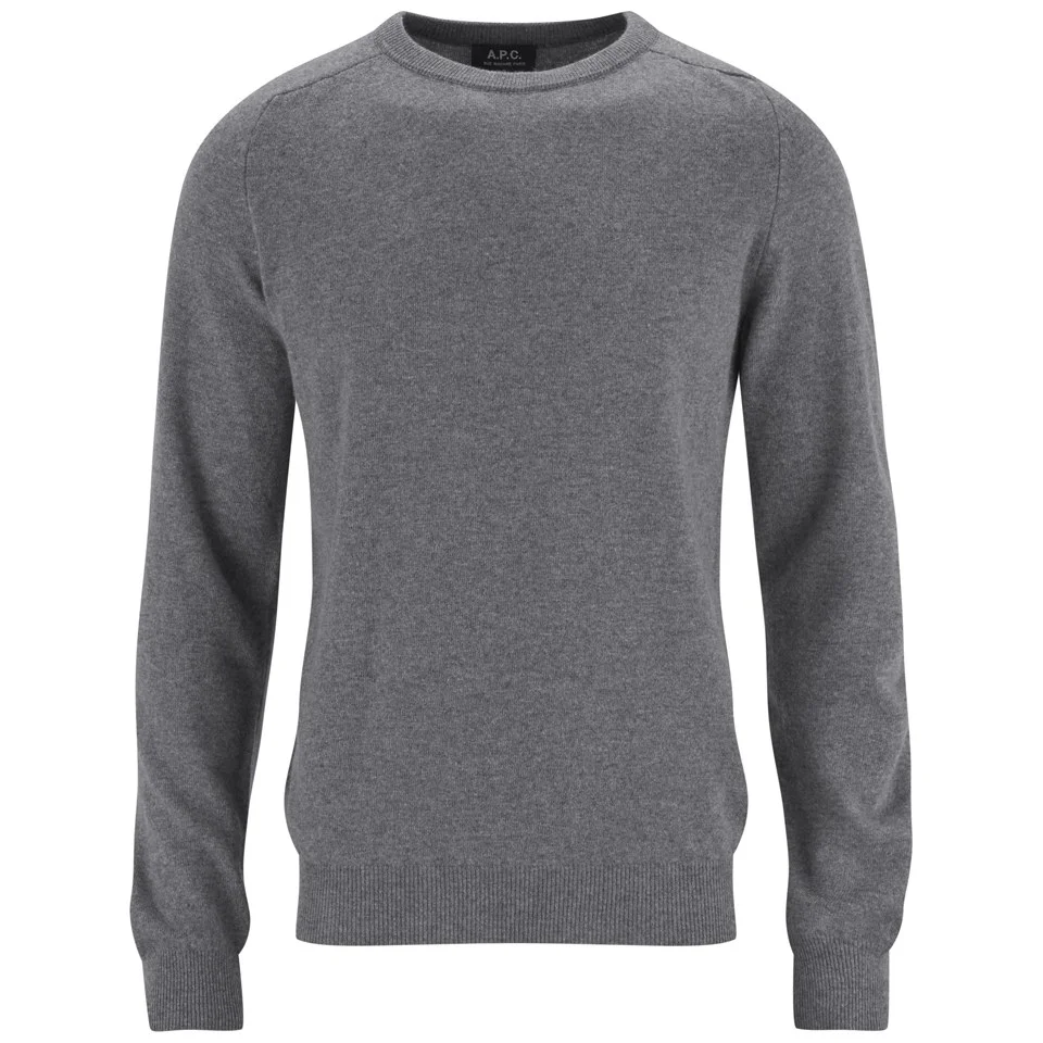 A.P.C. Men's Pull Carl Wool and Cashmere Crew Knitted Jumper - Grey Image 1