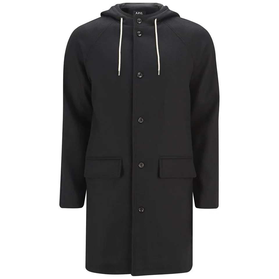 A.P.C. Men's Bretagne Hooded Jacket - Black Image 1