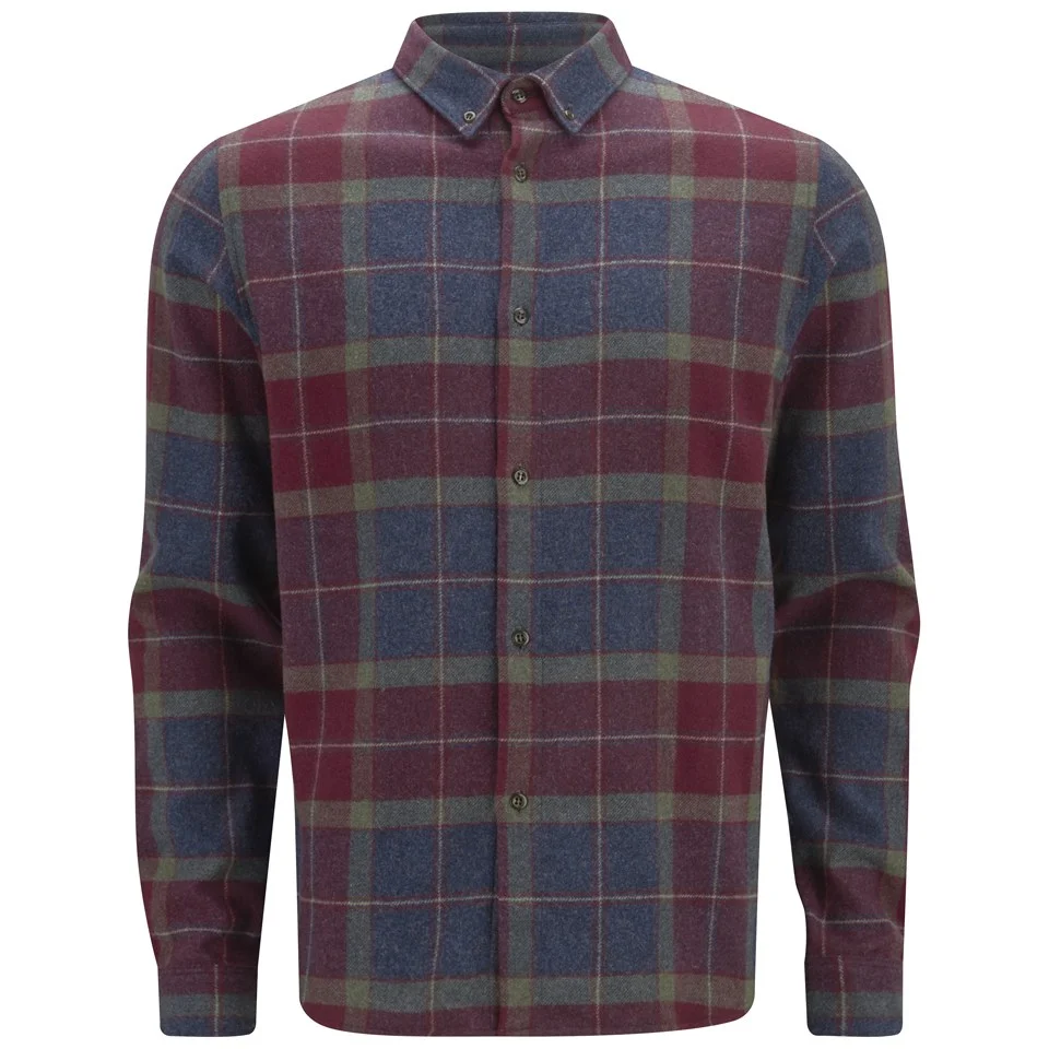 A.P.C. Men's Button Down Checked Long Sleeve Shirt - Red Image 1