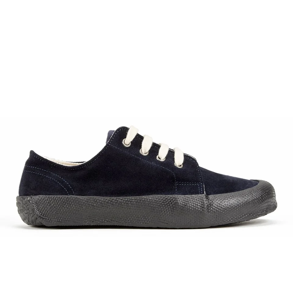 YMC Women's Suede Low Side Tonal Sole Trainers - Navy Suede Image 1