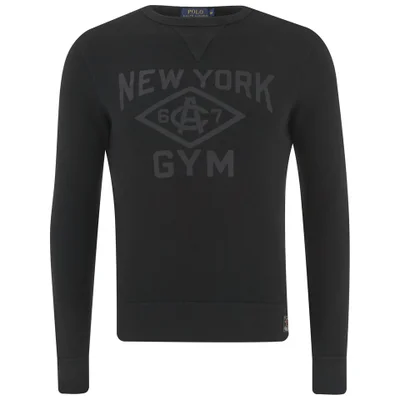 Polo Ralph Lauren Men's Printed Crew Neck Sweatshirt - Black