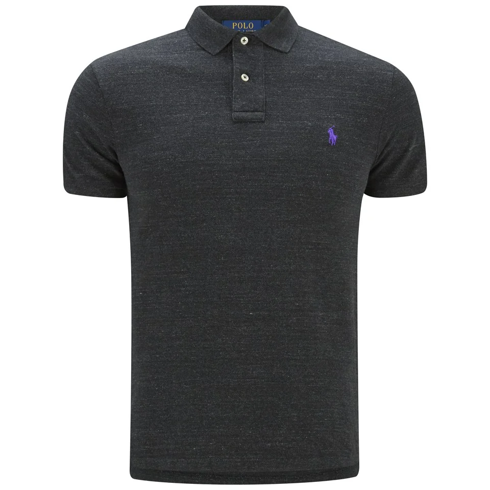 Polo Ralph Lauren Men's Slim Fit Short Sleeve Polo Shirt - Black Coal Image 1