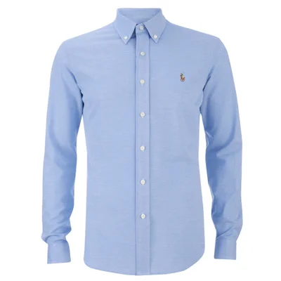 Polo Ralph Lauren Men's Pique Long Sleeve Button Down Shirt - Harbour Island Blue