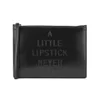 Lulu Guinness Women's Medium Grace Lipstick Never Hurts Polished Calf Leather Clutch Bag - Black - Image 1