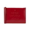 Lulu Guinness Women's Medium Grace Lipstick Never Hurts Polished Calf Leather Clutch Bag - Red - Image 1